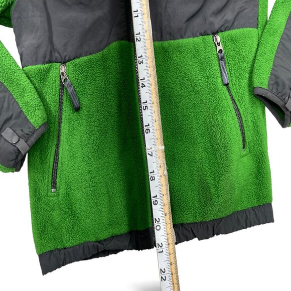 The North Face Green Gray Fleece Polartec Zip Jacket Boys Kids Medium 10-12 - Picture 5 of 9